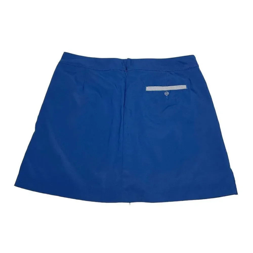 Lady Hagen blue zip front golf skort size 12.
